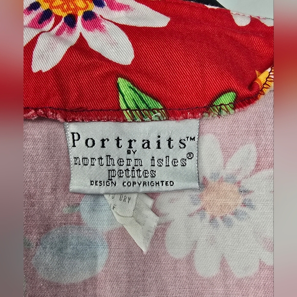 Portraits by Northern Isles Vintage Tropical Floral Wrap Midi Skirt sz PM - Picture 5 of 6